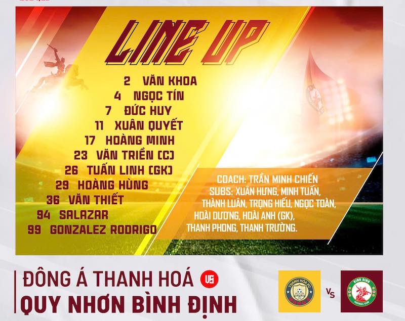 Doi hinh thi dau cua Quy Nhon Binh Dinh. Anh: BDFC