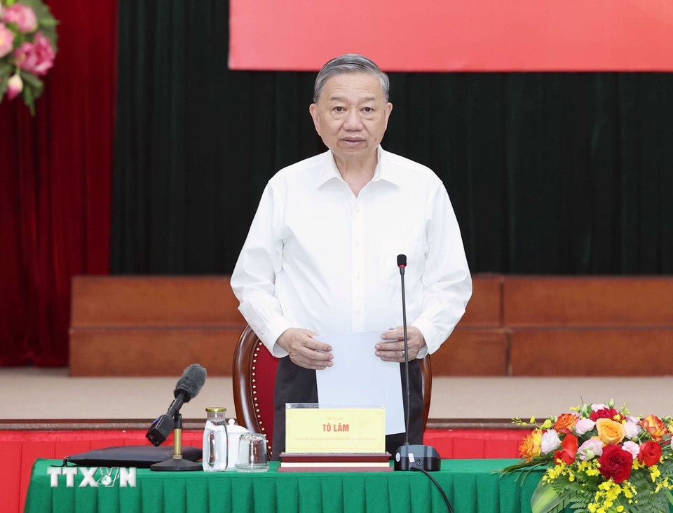 Tổng Bí thư Tô Lâm phát biểu. Ảnh: Thống Nhất/TTXVN