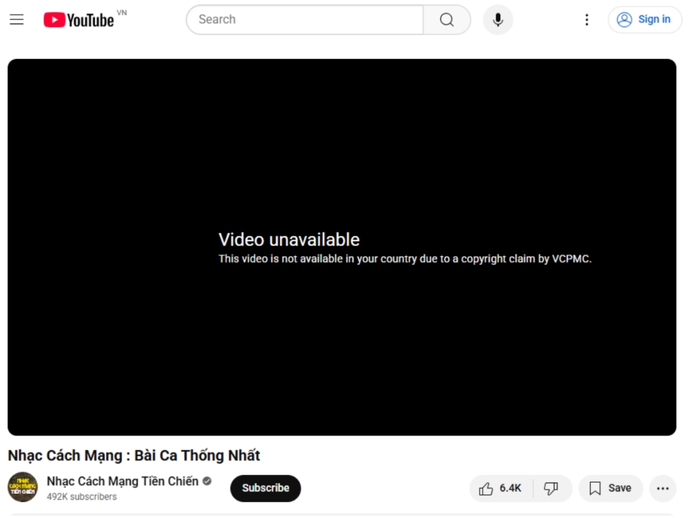 Many revolutionary music songs of BH Media have been removed from YouTube. Photo: BH Media
