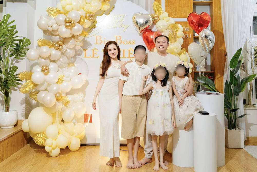 Vy Oanh celebrates her businessman husband's birthday. Photo: Character provided