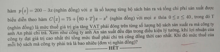 De thi thu tot nghiep THPT 2025 mon Toan - THPT Uong Bi (Quang Ninh). Anh: Tuyensinh247
