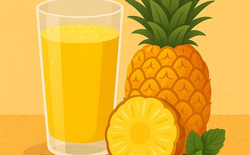 Pineapple juice helps detoxify the liver and stabilize blood sugar. Graphic photo: Minh Chau