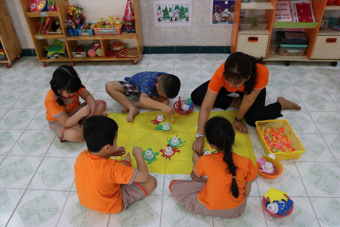 Image at a kindergarten classroom in Ho Chi Minh City. Photo: Chan Phuc