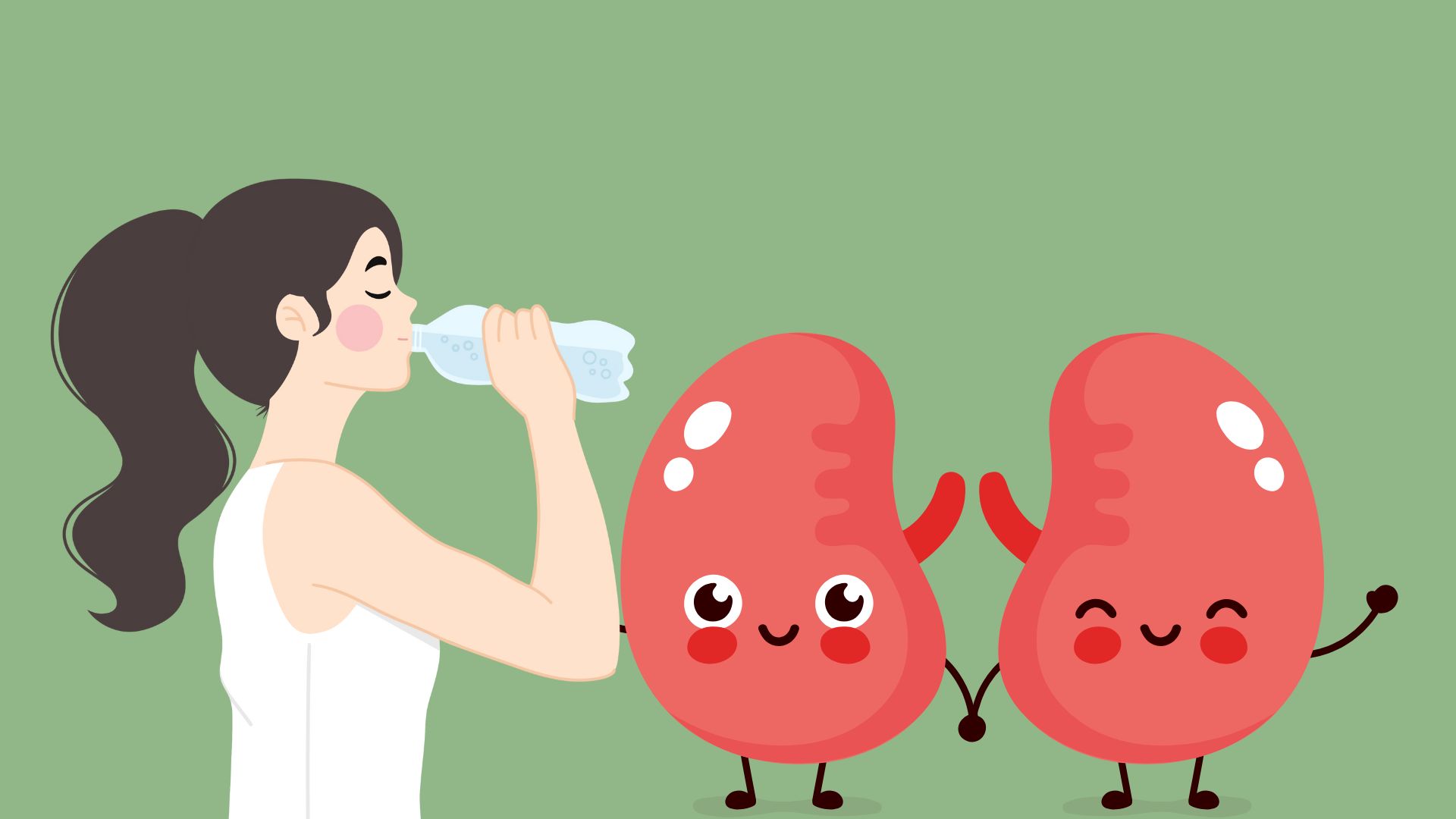 You should drink enough filtered water every day to help the kidneys filter effectively. Graphic photo: HUENG SON
