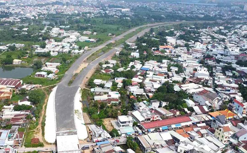 Huong Lo 2 extension project (section 1) through Bien Hoa city, Dong Nai, connecting Ho Chi Minh City - Long Thanh expressway. Photo: HAC