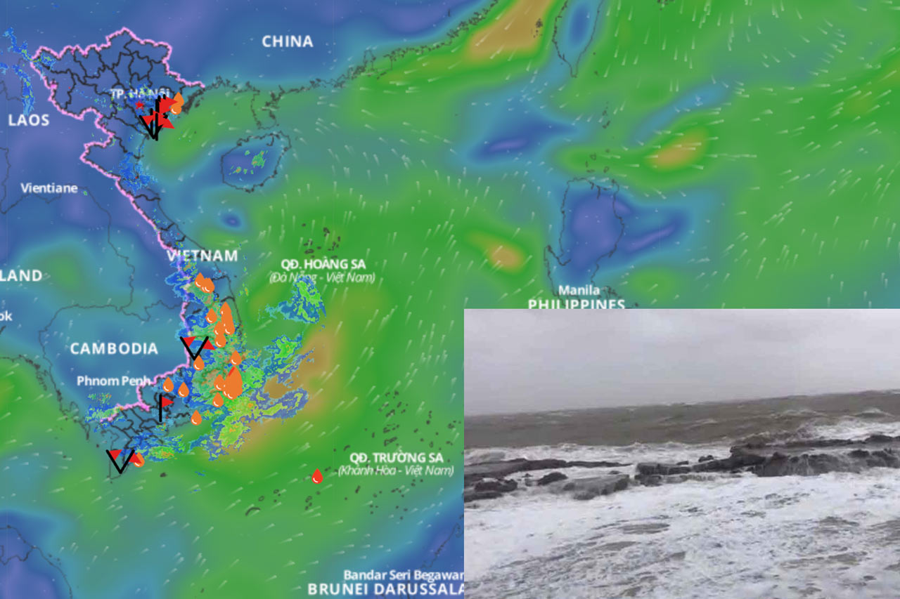 Pronostico de mal tiempo debido a areas de baja presion