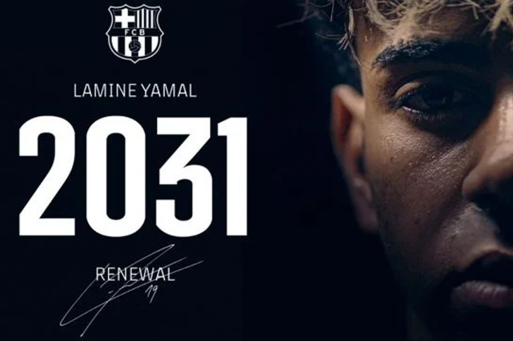 Lamine Yamal acaba de extender el contrato hasta 2031. Foto: Home Barcelona