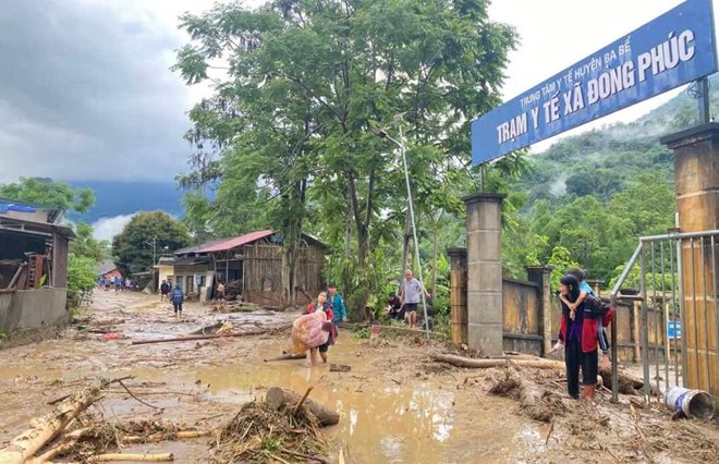 Flash floods caused flooding and heavy damage in Ba Be district, Bac Kan. Photo: Provided by the people.
