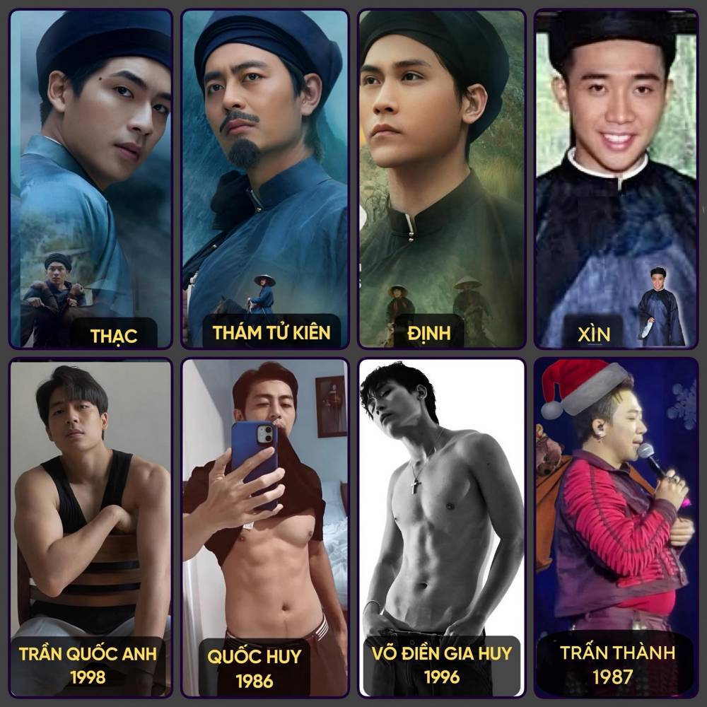 Tran Thanh hai huoc chia se hinh anh voi dan dien vien Tham tu Kien. Anh: Nhan vat cung cap
