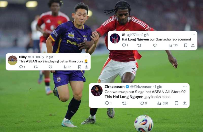 Cổ động viên ấn tượng với Hai Long ở trận đấu Man United