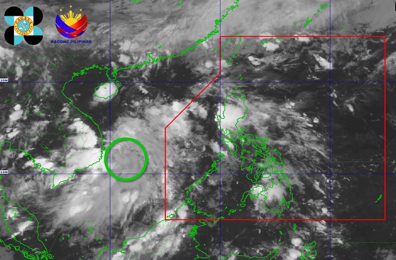Vi tri ap thap tren Bien Dong. Du bao it co kha nang ap thap manh len thanh ap thap nhiet doi hoac phat trien thanh bao. Anh ve tinh: PAGASA