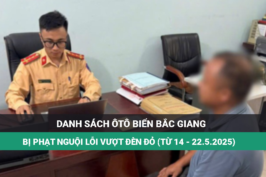 El dueño de 52 vehiculos de Bac Giang Beach llego a la policia para manejar sanciones frias sobre la luz roja