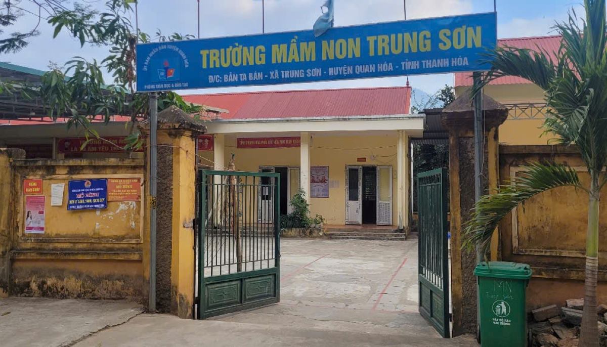 Hieu truong Truong Mam non Trung Son (huyen Quan Hoa, Thanh Hoa) bi canh cao do vi pham