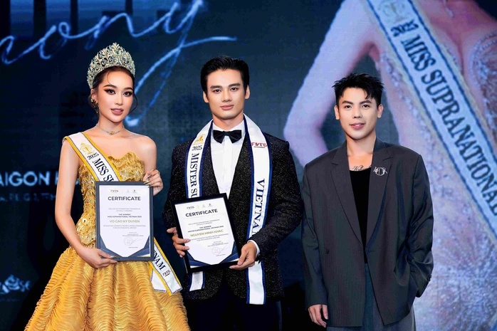 Minh Khac and Ky Duyen compete in Miss & Mister Supranational 2025. Photo: Provided by the organizing committee.