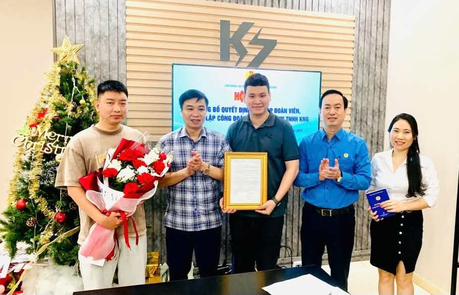 Establecer un sindicato de base de Kng Co., Ltd. Foto: Thai Nguyen Trade Union