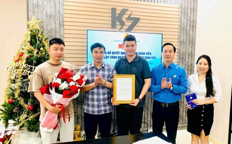 Establishment of the KNG Company Limited Trade Union. Photo: Thai Nguyen Trade Union