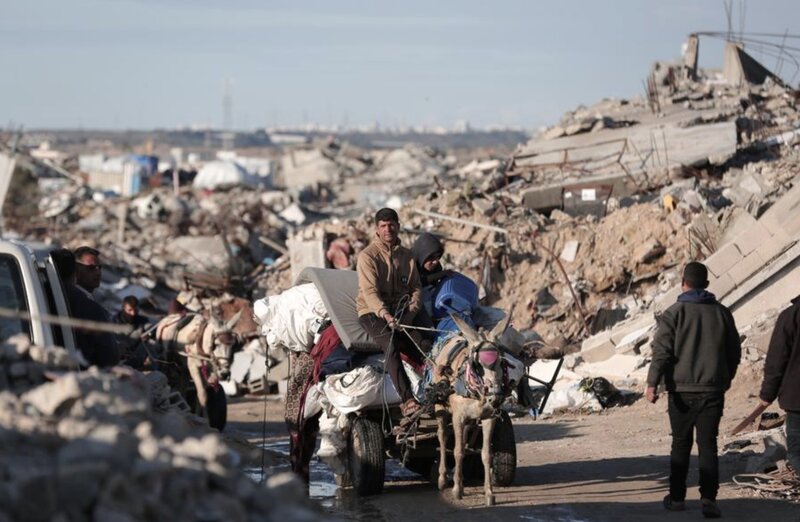 La hambruna en Gaza se ha vuelto grave despues de mas de dos meses de completamente bloqueada, lo que provoca que se detenga toda la ayuda alimentaria. Foto: Xinhua