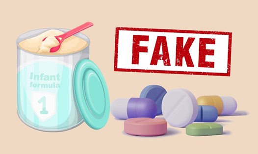 Cơ quan chức năng phát hiện thuốc giả. Ảnh AI