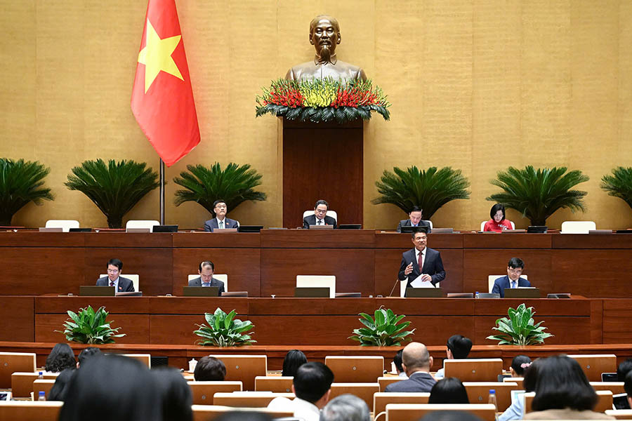 Quang canh phien thao luan. Anh: Quochoi