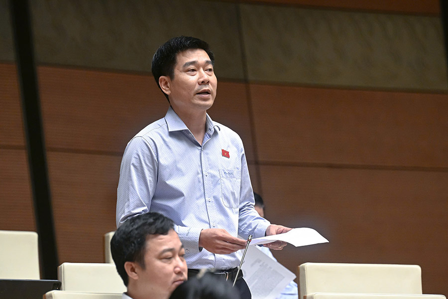 Dai bieu Hoan dat van de lieu Toa an co the bi Vien Kiem sat khoi kien trong vu an dan su cong ich hay khong va de nghi can lam ro. Anh: Quochoi