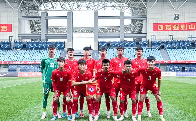 U16 Vietnam will meet U16 China at the U16 International tournament. Photo: VFF