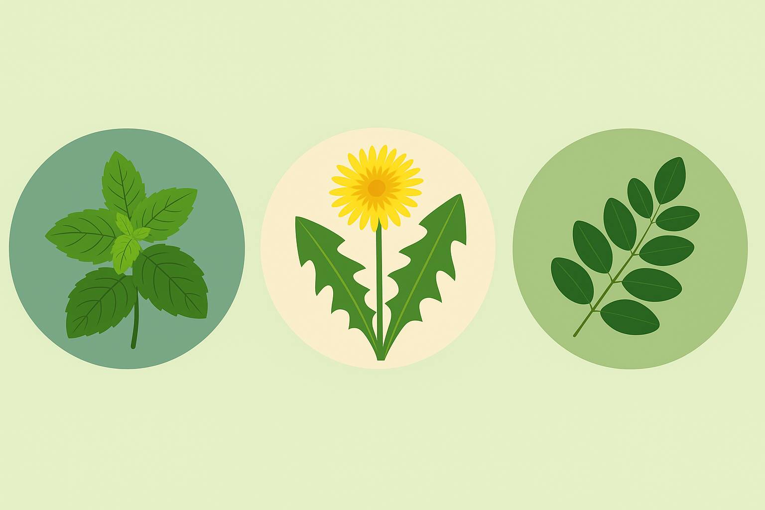 3 familiar types of leaves that help detoxify the liver. Graphic photo: Hoang Loc