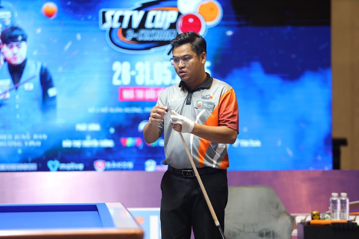 Nguyen Tran Thanh Tao se destaco en ganar boletos para la ronda final de la Copa SCTV de la cinta internacional de Billiards Carom 3 2025. Foto: Tran Duyen Duyen