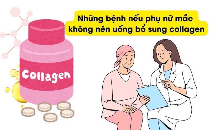 People with chronic diseases such as cancer and metabolic disorders should not take collagen. Graphic photo: HUENG SON