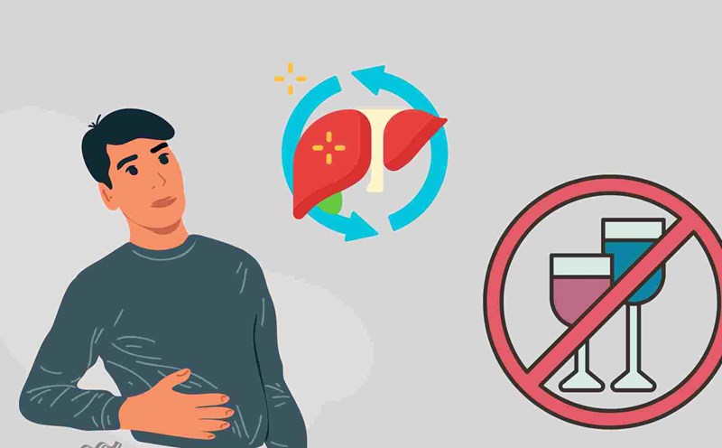 Not drinking alcohol for 1 month can be liver-positive. Graphics: Ha May