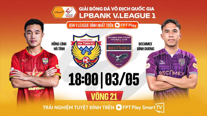 Hong Linh Ha Tinh meets Binh Duong in round 21 of V.League 2024-2025. Photo: FPT Play
