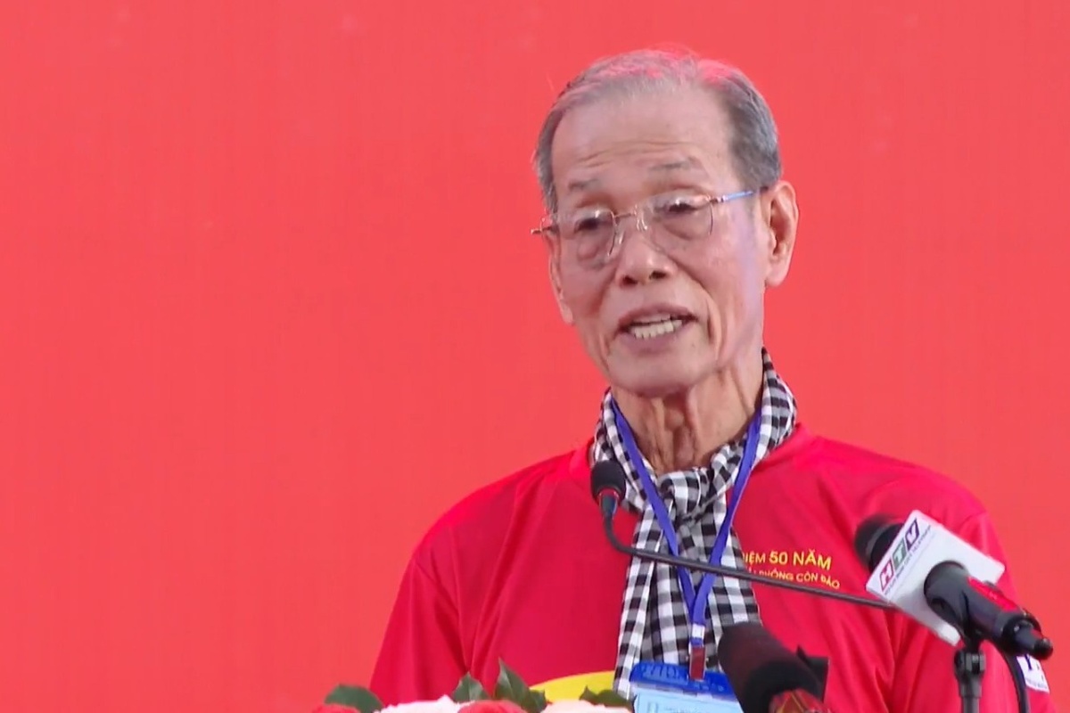 Ong Vo Ai Dan - dai dien cho cac chien si bi dich bat tu day - chia se tai chuong trinh. Anh: Khanh Nam