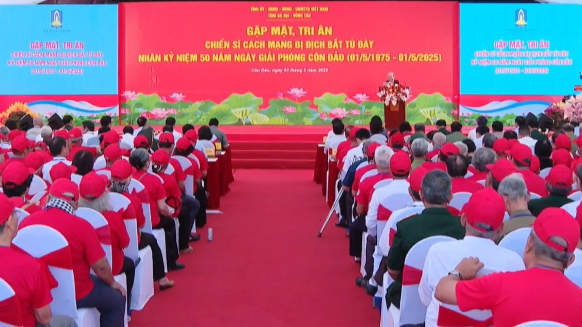 Quang canh buoi gap mat tri an chien si cach mang Viet Nam bi dich bat tu day tai Con Dao. Anh: Khanh Nam