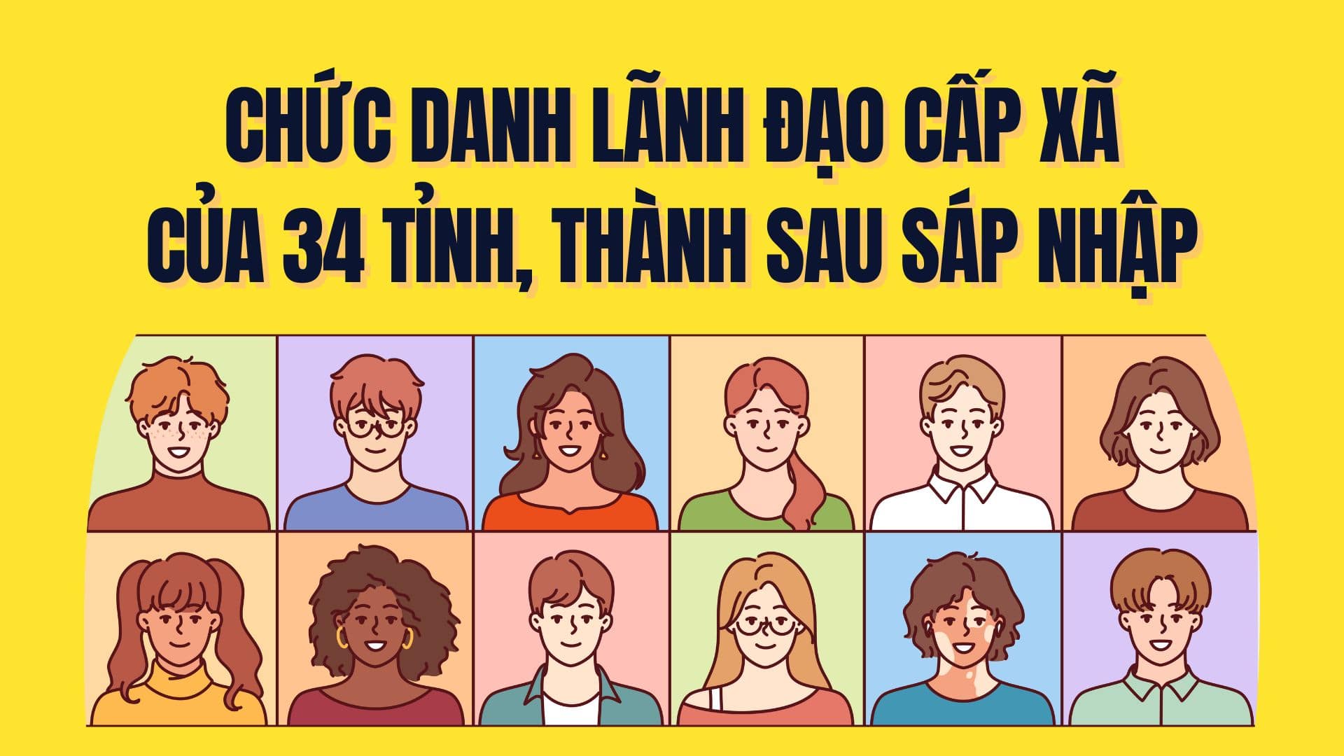 Cerrar la lista de cargos de liderazgo de comuna de las 34 provincias, ciudades despues de la fusion. El dibujo: Mi te