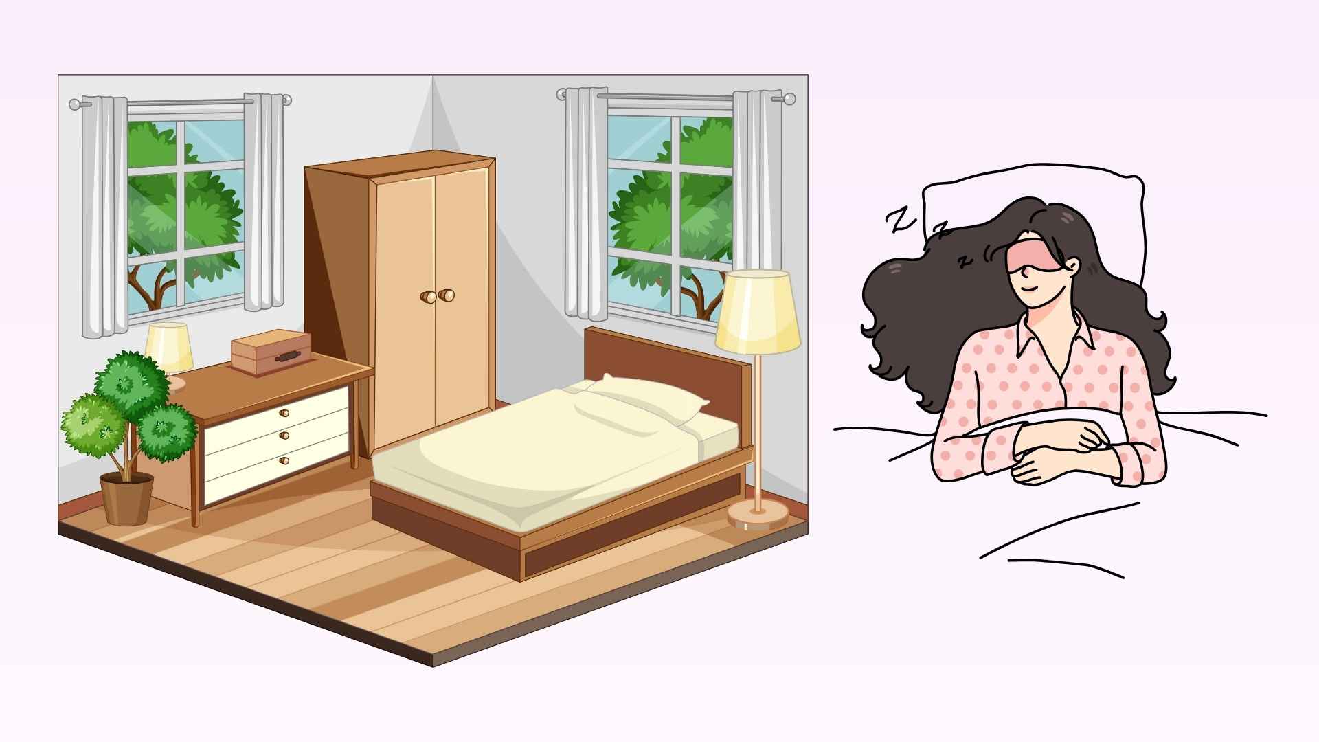 4 factors to have in the bedroom to help you sleep well each night. Graphics: Minh Chau