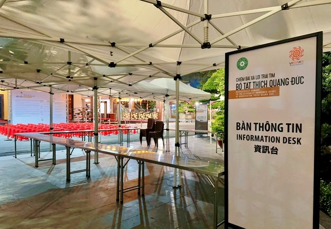 The work of inviting, honoring and worshiping the Heart of the Rich Quang Duc in Vietnam Quoc Tu has been prepared. Photo: Dieu Nghiem