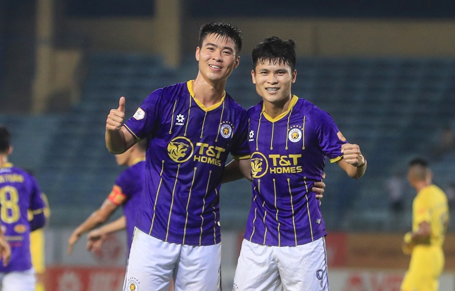 Hanoi prepares to welcome the top team Nam Dinh in round 21 of V.League. Photo: HNFC