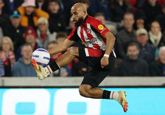Bryan Mbeumo la mot trong nhung tien dao hay nhat Premier League mua truoc. Anh: AFP