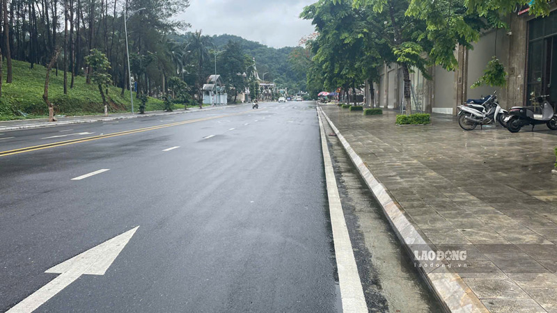 Tuyến đường Lê Quý Đôn quanh công viên Nhạc Sơn đã hoàn thành mở rộng. Ảnh: Đinh Đại