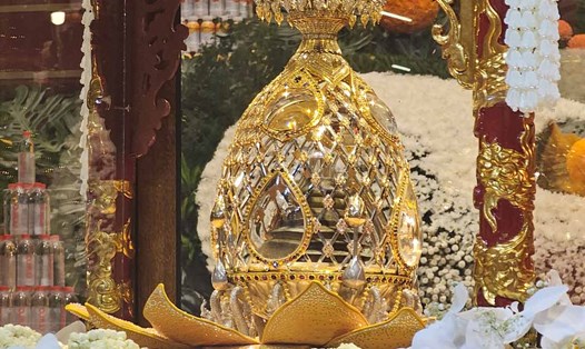 Thời gian chiêm bái xá lợi Đức Phật tại chùa Quán Thế Âm ở Đà Nẵng kéo dài từ 30.5 đến 2.6. Ảnh: Đoàn Hưng