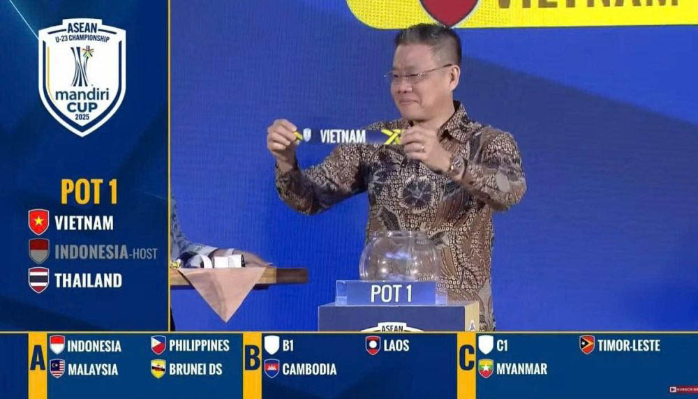 U23 Vietnam is in Group B of the 2025 U23 Southeast Asian Championship. Photo: Cut from video