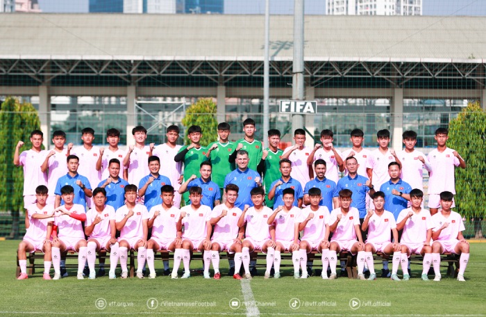 U16 Vietnam will meet U16 China at the 2025 U16 International Friendly Tournament. Photo: VFF