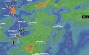 Dự báo diễn biến mưa và thời tiết xấu trên Biển Đông đêm nay và ngày mai