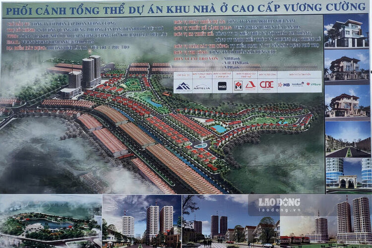 Phoi canh du an bat dong san cua Cong ty CP Tap doan Vuong Cuong tai thanh pho Viet Tri. Anh: To Cong.