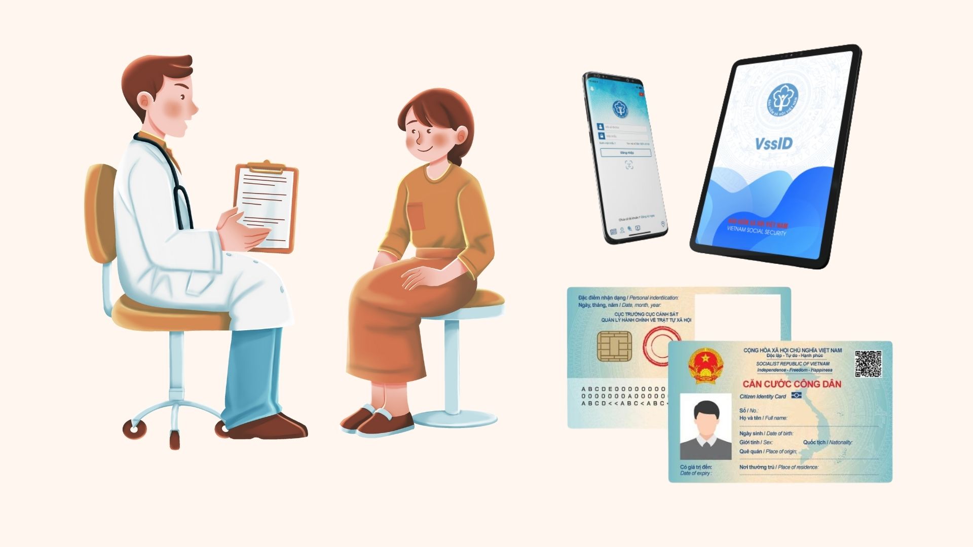 How to use electronic health insurance instead of paper cards from June 1. Graphics: Linh Dan