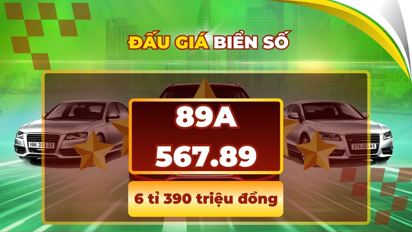 Exceso de 6 mil millones, placa 89A-567.89 es el mayor precio en el partido en 30.5