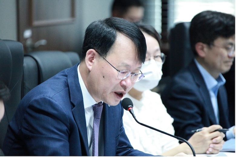 Chu tich kiem Tong Giam doc KCIS phat bieu tai Hoi thao. Anh: CIC.