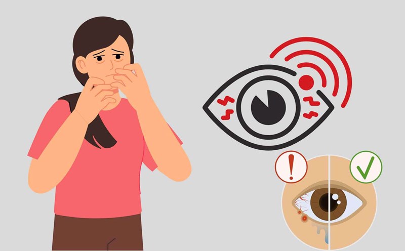 Meat decay is a common eye disease. Graphics: Ha May
