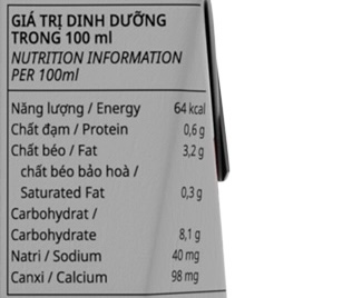 This is a calcium ingredient found in 100ml of oat milk that can be easily found on the shell. Photo: Kieu Vu