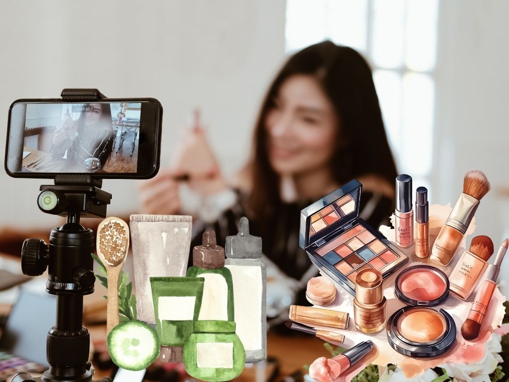 Cosmetics include sunscreen, shower gel, facial care... Graphics: Huong Giang