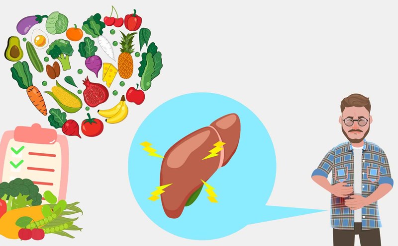 People with fatty liver need a healthy diet. Graphics: Ha May